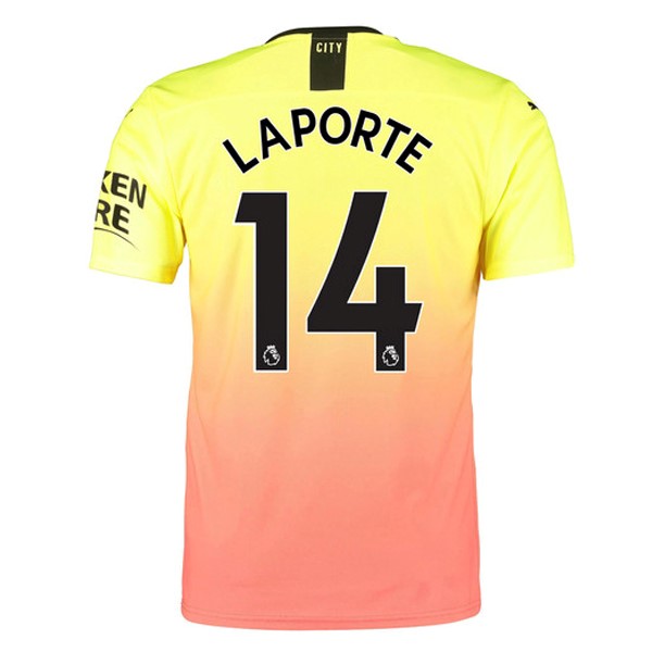 Maillot Football Manchester City NO.14 Laporte Third 2019-20 Orange